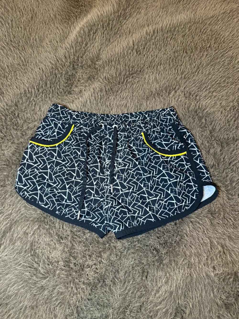 Andrew Christian Men’s Black Geometric Swim Shorts XS